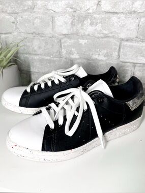 adidas Yoshitoshi Kanemaki x Adidas Stan Smith Black and White Low-Top Sneakers